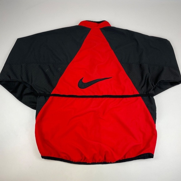 Nike Jackets & Blazers - Vintage Nike White Tag Womens Size M (8-10) Windbreaker Jacket Full Zip Red